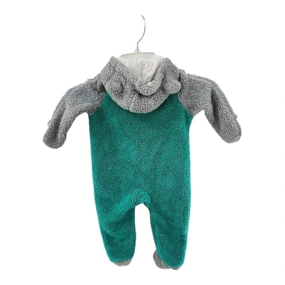 Infant Aqua/Gray NFL Miami Dolphins Game Nap Teddy Fleece Full-Zip Sleeper